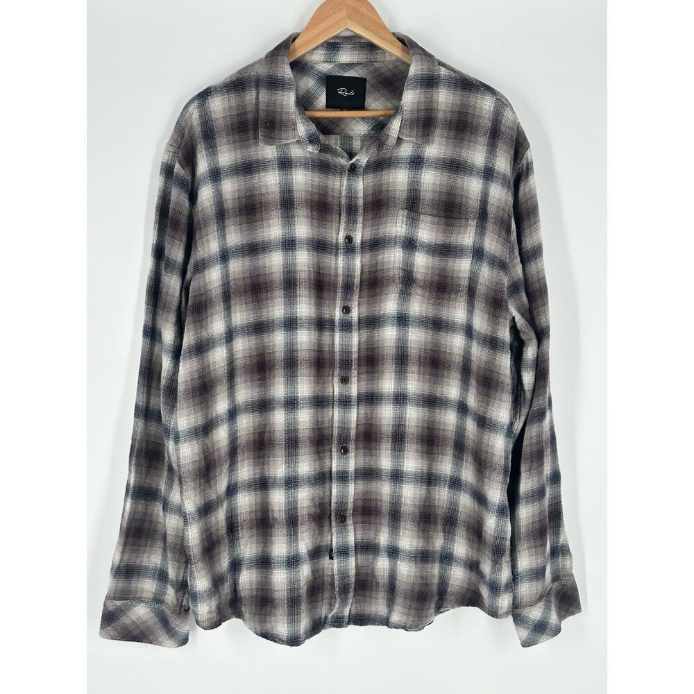 Rails Men Size XXL Lennox Brushed Multi Plaid Shirt Casual Cozy Soft EUC